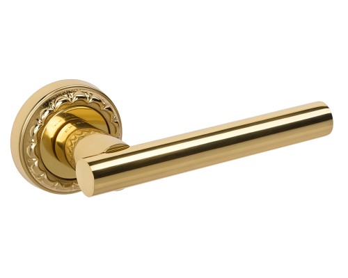 Дверная ручка Extreza CLASSIC PIVOT 132 на круглом основании R02 полированная латунь F01 Дверная ручка Extreza CLASSIC PIVOT 132 на круглом основании R02 полированная латунь F01