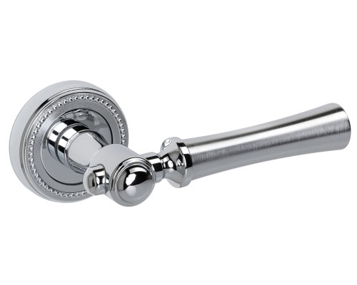 Дверная ручка на розетке Extreza DEZI-R03-F05-F04 (DEZI 309) матовый хром / хром / кольцо хром Дверная ручка на розетке Extreza DEZI-R03-F05-F04 (DEZI 309) матовый хром / хром / кольцо хром