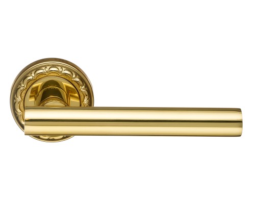 Дверная ручка Extreza CLASSIC PIVOT 132 на круглом основании R02 полированная латунь F01 Дверная ручка Extreza CLASSIC PIVOT 132 на круглом основании R02 полированная латунь F01