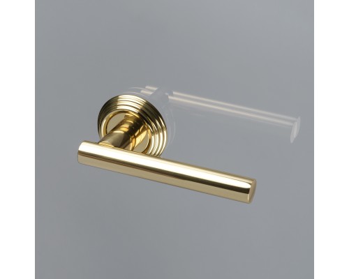 Дверная ручка Extreza CLASSIC PIVOT 132 на круглом основании R05 полированная латунь F01 Дверная ручка Extreza CLASSIC PIVOT 132 на круглом основании R05 полированная латунь F01