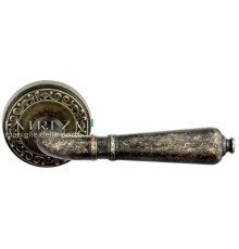 Дверная ручка Extreza Classic PETRA 304 круглая розетка R06 античная бронза F23