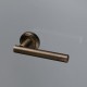 Дверная ручка Extreza CLASSIC PIVOT 132 на круглом основании R01 матовая бронза F03