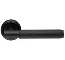 Дверная ручка Extreza Classic TUBA 126 круглая розетка R01 черный матовый F22