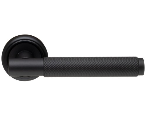 Дверная ручка Extreza Classic TUBA 126 круглая розетка R01 черный матовый F22