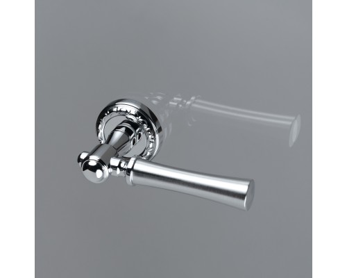 Дверная ручка на розетке Extreza DEZI-R02-F05-F04 (DEZI 309) матовый хром / хром / кольцо хром Дверная ручка на розетке Extreza DEZI-R02-F05-F04 (DEZI 309) матовый хром / хром / кольцо хром