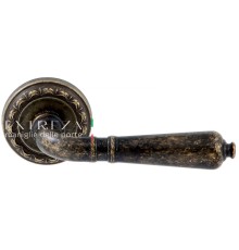 Дверная ручка Extreza Classic PETRA 304 круглая розетка R02 античная бронза F23