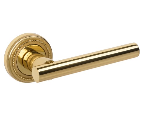 Дверная ручка Extreza CLASSIC PIVOT 132 на круглом основании R03 полированная латунь F01 Дверная ручка Extreza CLASSIC PIVOT 132 на круглом основании R03 полированная латунь F01