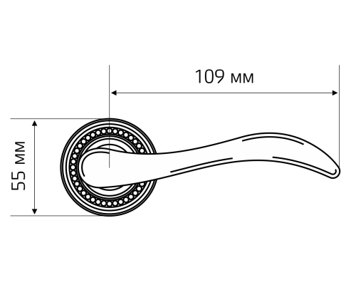 Дверная ручка Extreza Classic AGATA 310 круглая розетка R03 полированный хром F04 Дверная ручка Extreza Classic AGATA 310 круглая розетка R03 полированный хром F04