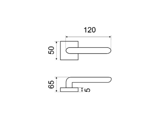 Дверная ручка Extreza STEM-R15-F02 (STEM 135) матовая латунь глянец F07