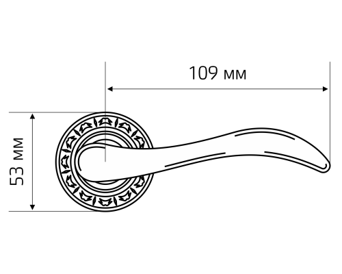 Дверная ручка Extreza Classic AGATA 310 круглая розетка R02 матовый хром F05 Дверная ручка Extreza Classic AGATA 310 круглая розетка R02 матовый хром F05