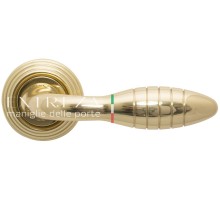 Дверная ручка Extreza MIREL (Мирел) 316 на розетке R05 полированная латунь F01
