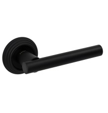 Дверная ручка Extreza CLASSIC PIVOT 132 на круглом основании R05 черный матовый F22