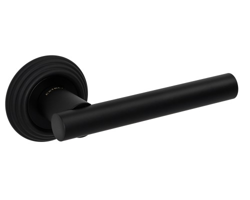 Дверная ручка Extreza CLASSIC PIVOT 132 на круглом основании R05 черный матовый F22 Дверная ручка Extreza CLASSIC PIVOT 132 на круглом основании R05 черный матовый F22