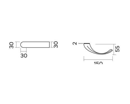 Дверная ручка Extreza CASCATA-R20-F03 (CASCATA 140 скрытое основание 2 мм) матовая бронза