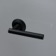 Дверная ручка Extreza CLASSIC PIVOT 132 на круглом основании R05 черный матовый F22
