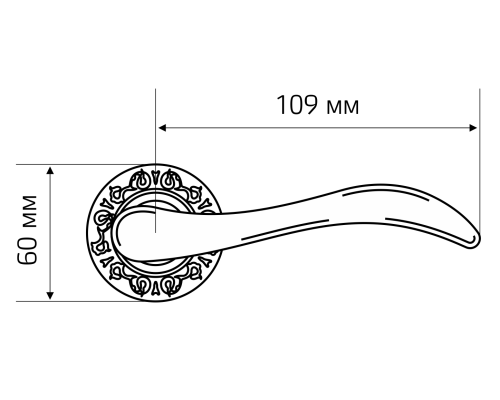 Дверная ручка Extreza Classic AGATA 310 круглая розетка R04 полированная латунь F01 Дверная ручка Extreza Classic AGATA 310 круглая розетка R04 полированная латунь F01
