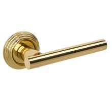 Дверная ручка Extreza CLASSIC PIVOT 132 на круглом основании R05 полированная латунь F01
