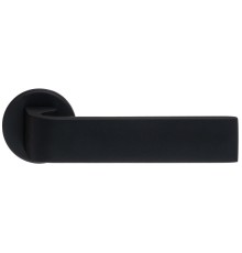 Дверная ручка Extreza Hi-tech SLIM SOUND (Саунд) 106 на круглой розетке R12 черный F22