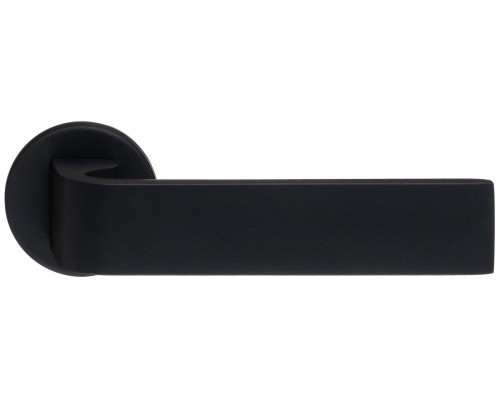 Дверная ручка Extreza Hi-tech SLIM SOUND (Саунд) 106 на круглой розетке R12 черный F22