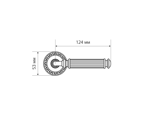 Дверная ручка Extreza BENITO-R02-F05 (BENITO 307) матовый хром Дверная ручка Extreza BENITO-R02-F05 (BENITO 307) матовый хром