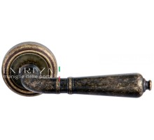 Дверная ручка Extreza Classic PETRA 304 круглая розетка R01 античная бронза F23