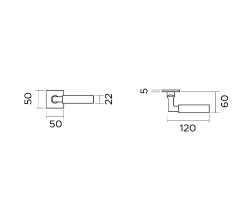 Дверная ручка на розетке Extreza STEM-R15-F03 (STEM 135) матовая бронза