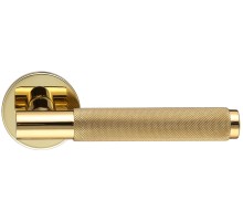Дверная ручка Extreza Hi-Tech TUBA 126 круглая розетка R16 (5 мм) полированная латунь F01