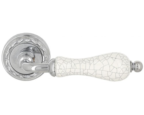 Дверная ручка Extreza DANA CRACKLE (Дана кракле) 306 на розетке R02 полированный хром F04 Дверная ручка Extreza DANA CRACKLE (Дана кракле) 306 на розетке R02 полированный хром F04