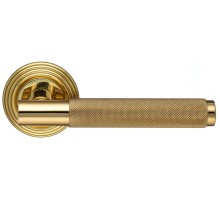 Дверная ручка Extreza Classic TUBA 126 круглая розетка R05 полированная латунь F01