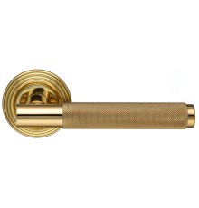Дверная ручка Extreza Classic TUBA 126 круглая розетка R05 полированная латунь F01
