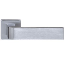 Дверная ручка Extreza Hi-tech SLIM SOUND (Саунд) 106 на квадратной розетке R11 матовый хром F05