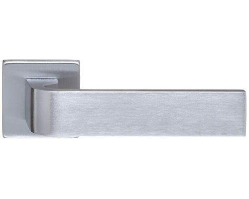 Дверная ручка Extreza Hi-tech SLIM SOUND (Саунд) 106 на квадратной розетке R11 матовый хром F05