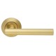 Дверная ручка Extreza CLASSIC PIVOT 132 на круглом основании R05 матовая латунь глянец F07