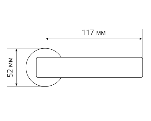 Дверная ручка на розетке Extreza ENZO-R12-PVD-F08 (ENZO 117) матовая латунь PVD