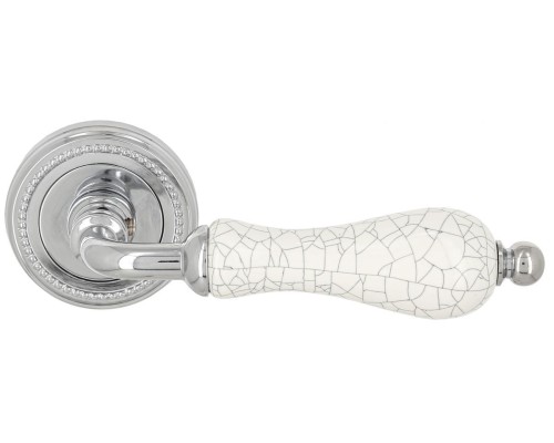 Дверная ручка Extreza DANA CRACKLE (Дана кракле) 306 на розетке R03 полированный хром F04 Дверная ручка Extreza DANA CRACKLE (Дана кракле) 306 на розетке R03 полированный хром F04