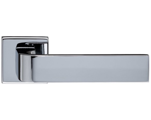 Дверная ручка Extreza Hi-tech SLIM SOUND (Саунд) 106 на квадратной розетке R11 полированный хром F04