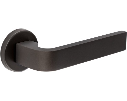 Дверная ручка Extreza Hi-tech SLIM SOUND (Саунд) 106 на круглой розетке R12 антрацит F27