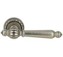 Дверная ручка Extreza Classic DANIEL 308 круглая розетка R02 старинное серебро с черным F64