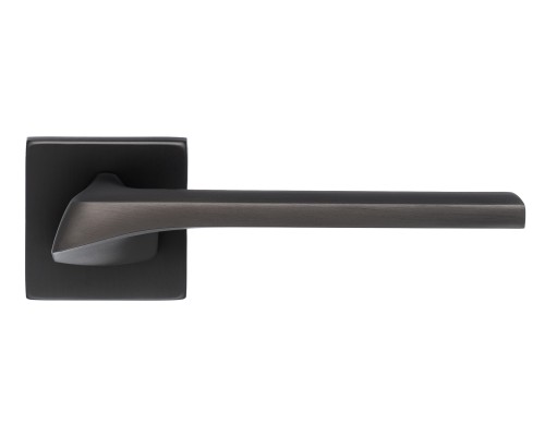 Дверная ручка Extreza Hi-Tech SLIM ERICA (Эрика) 119 на квадратной розетке R11 антрацит F27 Дверная ручка Extreza Hi-Tech SLIM ERICA (Эрика) 119 на квадратной розетке R11 антрацит F27