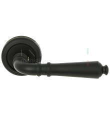 Дверная ручка Extreza Classic PETRA 304 круглая розетка R01 черный матовый F22