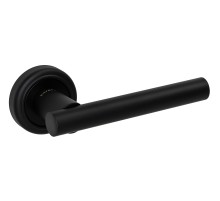 Дверная ручка Extreza CLASSIC PIVOT 132 на круглом основании R01 черный матовый F22