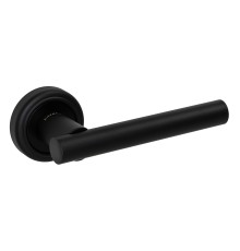 Дверная ручка Extreza CLASSIC PIVOT 132 на круглом основании R01 черный матовый F22