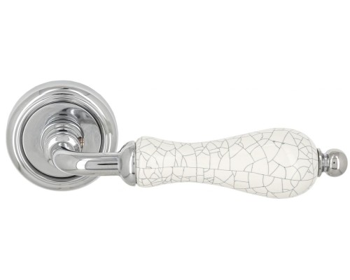 Дверная ручка Extreza DANA CRACKLE (Дана кракле) 306 на розетке R01 полированный хром F04 Дверная ручка Extreza DANA CRACKLE (Дана кракле) 306 на розетке R01 полированный хром F04