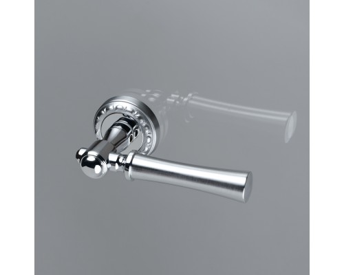 Дверная ручка на розетке Extreza DEZI-R02-F05-F04-F05 (DEZI 309) матовый хром / хром / кольцо матовый хром Дверная ручка на розетке Extreza DEZI-R02-F05-F04-F05 (DEZI 309) матовый хром / хром / кольцо матовый хром