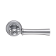 Дверная ручка на розетке Extreza DEZI-R03-F05-F04-F05 (DEZI 309) матовый хром / хром / кольцо матовый хром