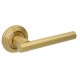 Дверная ручка Extreza CLASSIC PIVOT 132 на круглом основании R05 матовая латунь глянец F07