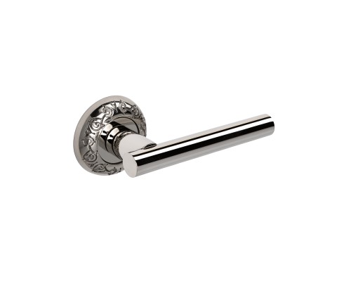 Дверная ручка Extreza CLASSIC PIVOT 132 на круглом основании R04 полированный никель F21 Дверная ручка Extreza CLASSIC PIVOT 132 на круглом основании R04 полированный никель F21