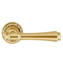 Дверная ручка Extreza PIERO (Пьеро) 326 R02 французское золото + коричневый F59