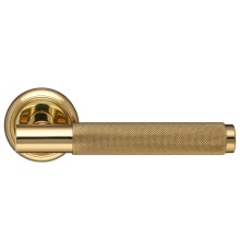 Дверная ручка Extreza Classic TUBA 126 круглая розетка R01 полированная латунь F01