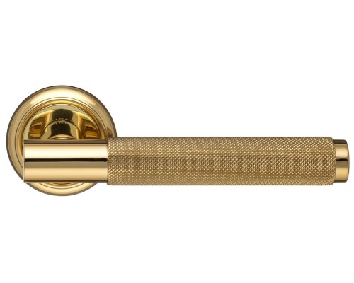 Дверная ручка Extreza Classic TUBA 126 круглая розетка R01 полированная латунь F01